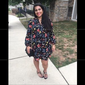 Women’s black floral dress